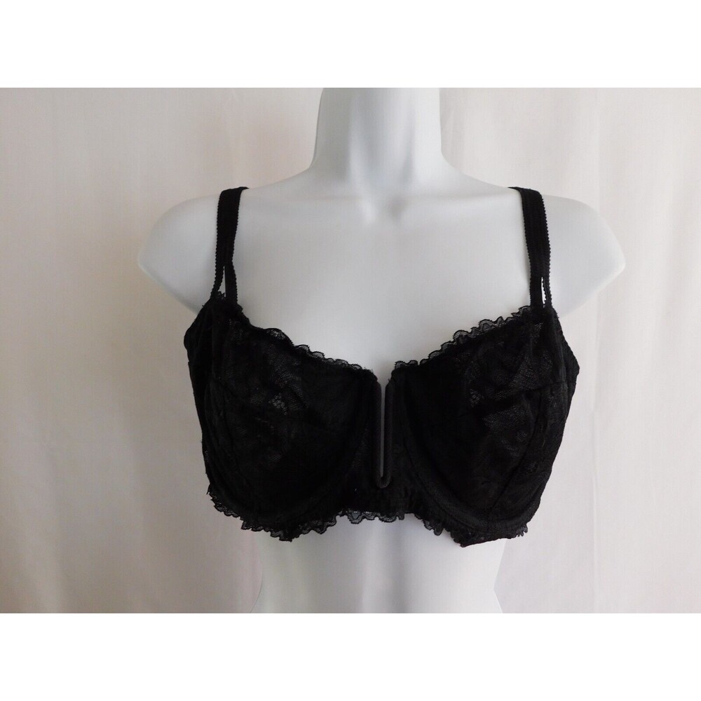 Auden Bra Womens Black Balconette Underwire Unpadded Size 36DD